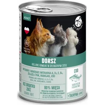 Krmivo pro kočku PetRepublic kousky v omáčce s treskou 400g pro kočky