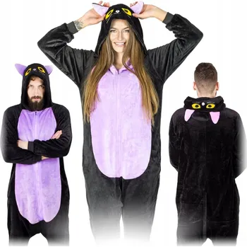Dámský overall Onesies kombinéza/ overal KOČKA černá velikost XL