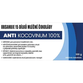 Čokoláda Dárková mléčná čokoláda 100 g – Anti Kocovinum