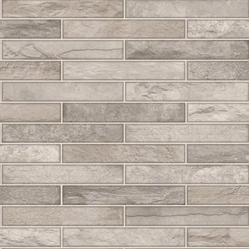 Tapeta BÉŽOVÁ VINYLOVÁ TAPETA DO KOUPELNY VZHLED OBKLADŮ OMYVATELNÁ