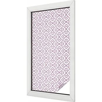 Okenní dekorace Fólie Okenní Samolepicí Mléčná Dekorativní Fialové tvary 50x100