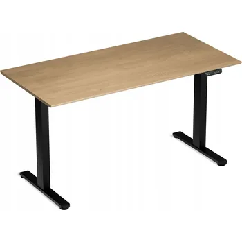 Psací stůl Obdélníkový psací stůl LVNSYSTEM 138 x 67 x 90 cm černý, přírodní dub