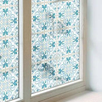 Polep vozidla Samolepicí Fólie na Okno Mléčná Květinový Vzor Symetrie 100x116 cm