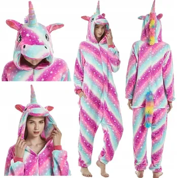 Dámské pyžamo Pyžamo kigurumi overal dámské jednorožec kombinéza kostým převlek vel S