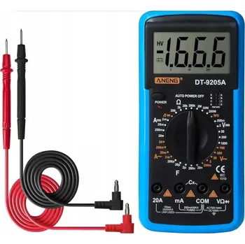 Multimetr ANENG DT9205A – digitální multimetr s testerem tranzistorů a rezistorů