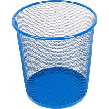 Odpadkový koš ODPADKOVÝ KOŠ KOVOVÝ SÍŤOVANÝ 12L DO KANCELÁŘE, DOMÁCNOSTI A POKOJE, MODRÝ
