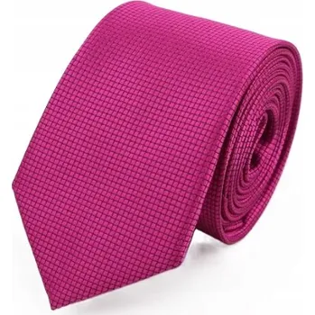 Kravata Pánská kravata FUKSIA fialová růžová úzká, stylová, elegantní, klasická