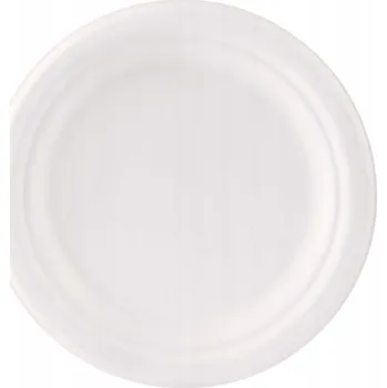 Talíř Talíř z cukrové třtiny 23 cm bílý 125 ks