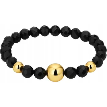 Prsten POSTŘÍBŘENÝ PRSTÝNEK S ONYXEM POZLÁCENÝ