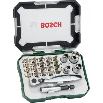 Bit Sada bitů a nástrčných klíčů s ráčnou Bosch 2607017563 26 ks