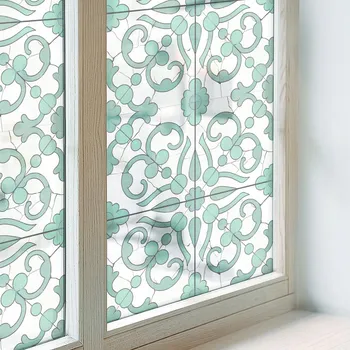 Samolepicí Mléčná Fólie na Sklo Okno Klasické ornamenty 50x146 cm