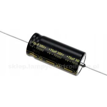 Kondenzátor Elektrolytický kondenzátor 70uF/350V Axiální TAD