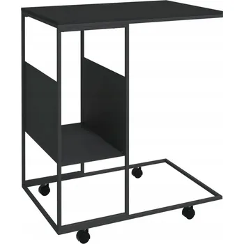 Konferenční stolek VidaXL Odkládací stolek na kolečkách, černý, 55x36x63,5 cm