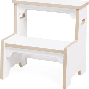 Stolička Stolička Schůdek Plošina pro Děti Bílá do Kuchyně Koupelny WoodenPlay MISIOO