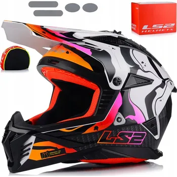 Helma na motorku LS2 MX708 Fast II Wash White-06 2XL - Motokrosová helma