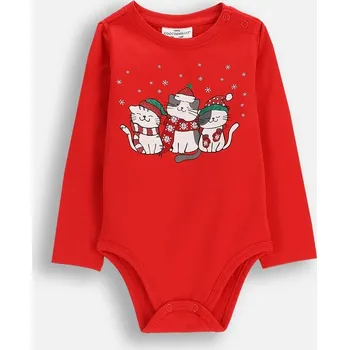 Body Kojenecké s dlouhým rukávem Červené Hvězdička 086 Coccodrillo ZC5