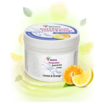 Péče o ruce VERANA Ochranný krém na ruce a nehty Citrón a sladký pomeranč 200 g