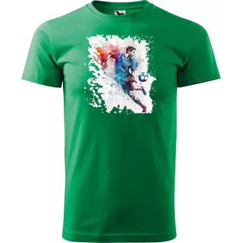 Pánské oblečení Sablio Tričko s potiskem Fotbalista 4 - zelené S