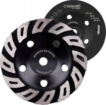 Brusný kotouč BRUSNÝ KOTOUČ NA BETONU A KÁMEN 125 M14 DIAMANTOVÝ SEGMENTOVÝ SCHMITH