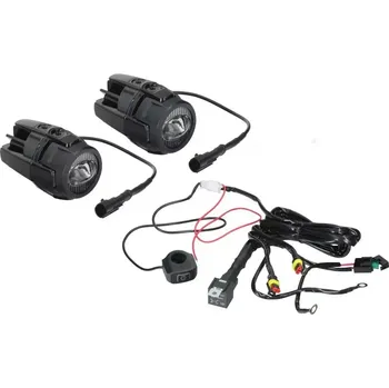 Osvětlení pro motocykl Přídavná LED světla na motorku HLP X2 s homologací, sada s kabeláží a vypínačem