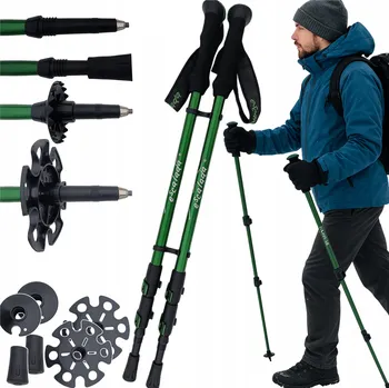 Trekingová hůl TREKINGOVÉ HOLE NORDIC WALKING NA CHŮZI NASTAVITELNÉ LEHKÉ