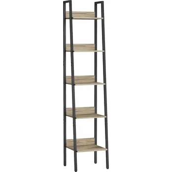 Knihovna Regál Songmics 33,8 cm x 170 cm x 30 cm černý, odstíny hnědé