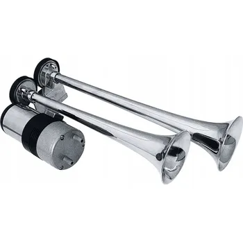 Houkačka Dvojitá fanfárová houkačka, klakson, siréna, kompresor Jacky Auto Sport VL0169