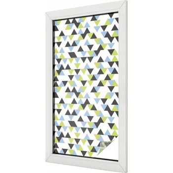 Okenní dekorace Fólie Dekorativní Mléčná na Skla Okna Výlohy Geometrické trojúhelníky 50x100