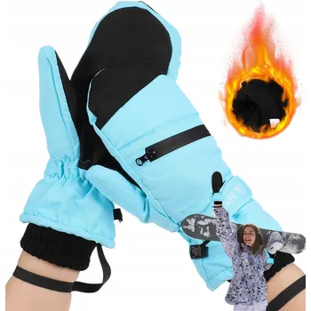 Rukavice Zimní Rukavice M Lyžařské Rukavice Snowboardové Zateplené KAPSA s Dotykovou Obrazovkou Modré