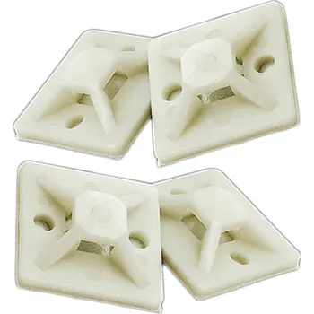 kabelová chránička BÍLÝ KABELOVÝ DRŽÁK 25X25 MM 100 KUSŮ RYCHLÁ MONTÁŽ KABELŮ DRŽÁKY TRUBEK