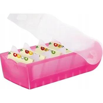 Obraz KRABIČKA NA KARTIČKY A7 900 KARET 5 PŘIHRÁDEK S KARTAMI A OPĚRKAMI RŮŽOVÁ