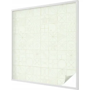 Okenní dekorace Samolepicí Mléčná fólie na okno, geometrická mozaika 100x100 cm