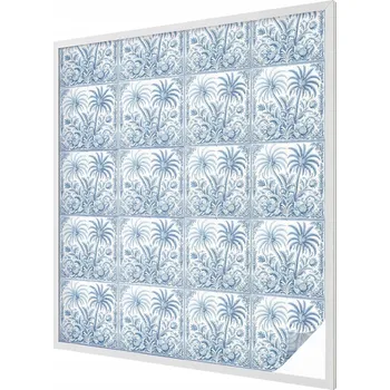 Okenní dekorace Zatemňovací mléčná dekorativní Fólie na okno - Tropická krajina 100x116 cm