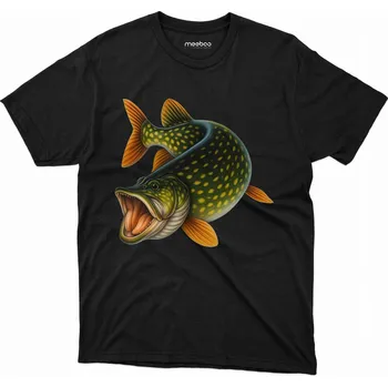 Pánské tričko Tričko Pánské NA RYBY Štika NA LOV Pro Něj XXL