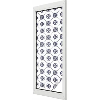 Okenní dekorace Dekorativní okenní fólie vitrážová mléčná s rostlinným motivem 50x146 cm