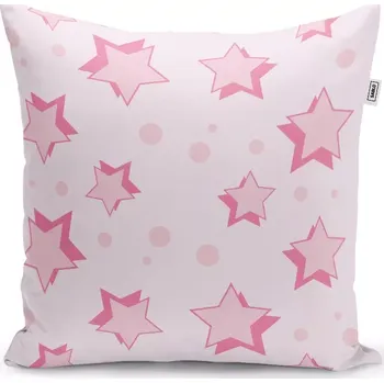 Polštář Sablio Polštář Růžové hvězdičky - 50x50 cm
