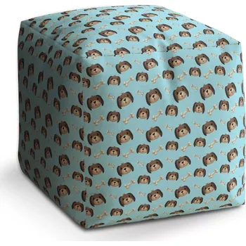 Taburet Sablio Taburet Cube Pejsek s kostí: 40x40x40 cm