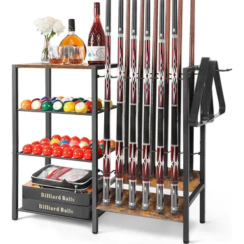 Stojan na víno STOJAN REGÁL DRŽÁK NA BILIÁRDOVÉ TÁGA ORGANIZÉR NA PŘÍSLUŠENSTVÍ K BILIÁRDU