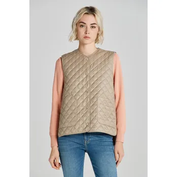 Dámská vesta VESTA GANT QUILTED VEST CONCRETE BEIGE