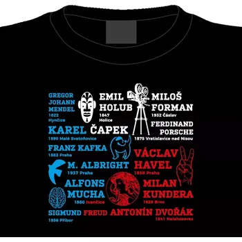 Dámské tričko - Čeští rodáci L