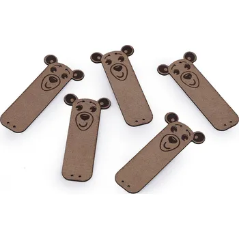 Nášivka Nášivka / štítek z eko kůže medvídek