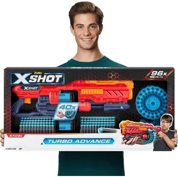 Puška X-Shot TURBO ADVANCE - 96 šipek kompatibilních s NERF