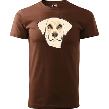 Sablio Tričko s potiskem pro milovníky psů Zlatý retrívr - hnědé 4XL