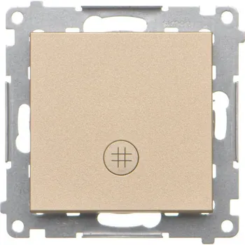 vypínač Vypínač křížový, s orientačním LED podsvětlením, řazení 7So, 10 A /, Simon 55 TW7L.01/144, champagne metalizovaná