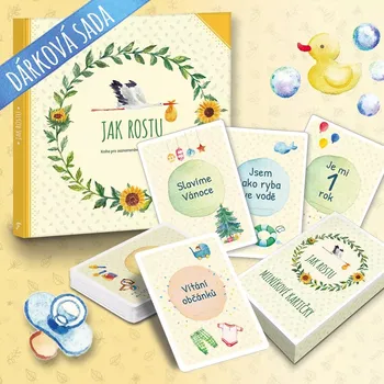 Encyklopedie Dárková sada kniha Jak rostu a Milníkové kartičky - Monika Kopřivová