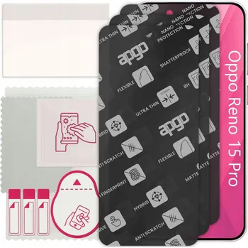 Pouzdro na mobilní telefon 3x MATNÉ Hybridní Sklo pro Oppo Reno 15 Pro, alternativa tvrzeného skla