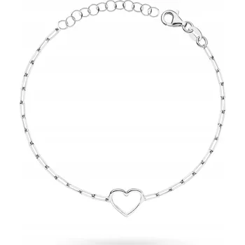 Náramek STŘÍBRNÝ NÁRAMEK Ankier ryzost 925 Srdíčko Srdce