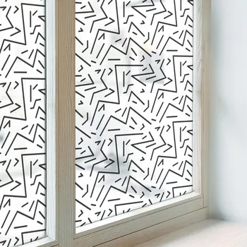 Polep vozidla Samolepicí Mléčná fólie na okno se vzorem geometrických pruhů 100x116 cm