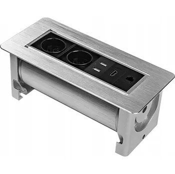 Elektrická zásuvka Otočná zásuvka do desky stolu Spacetronik SPS-O26S V2