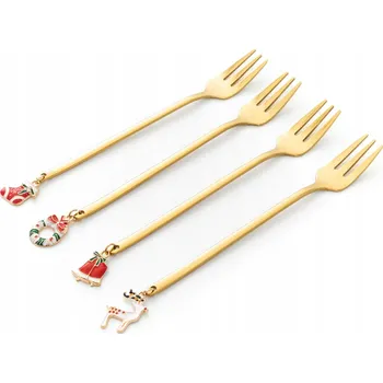 Příbor Dezertní vidlička lesklá Homla Gold 4 ks